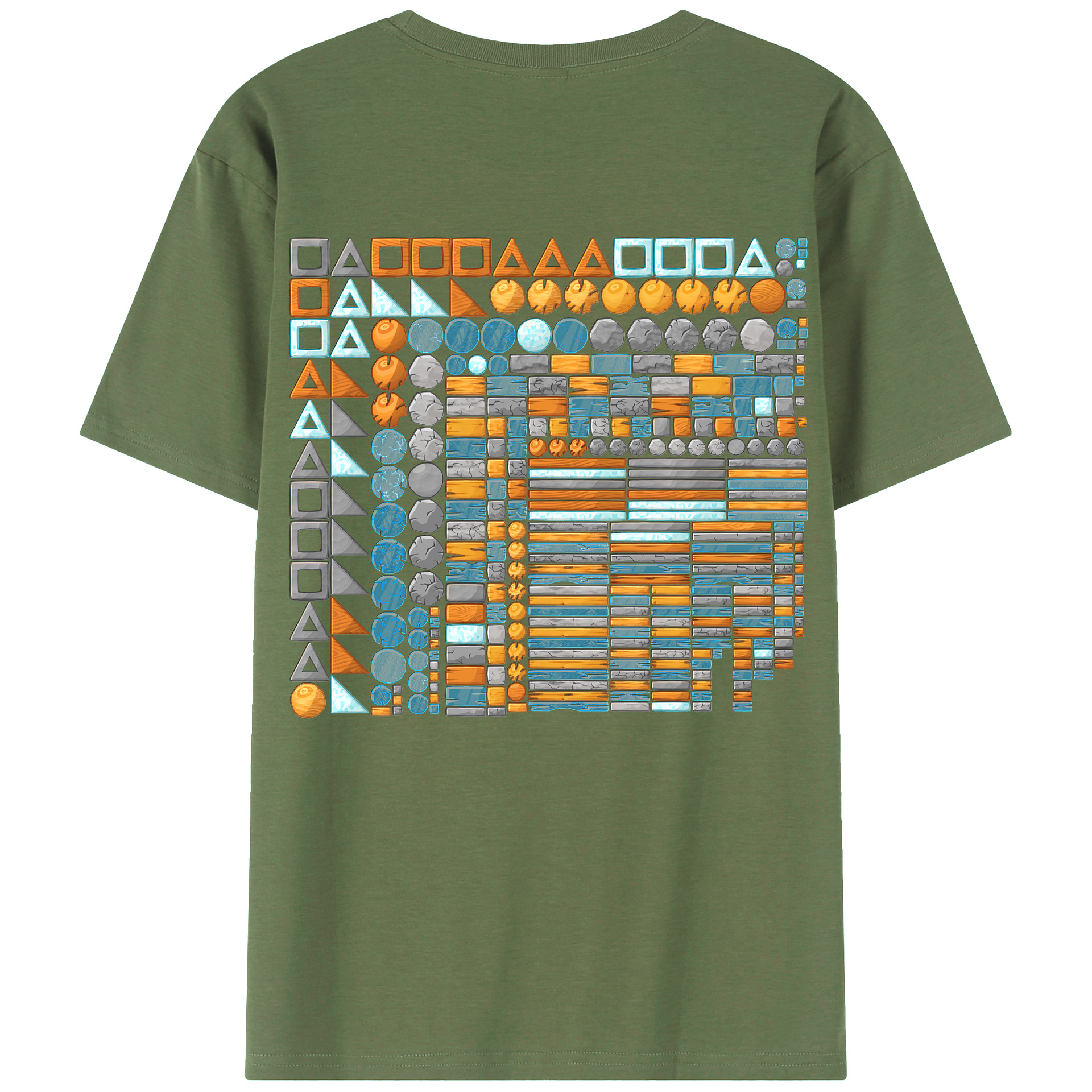 （画像用） Angry Birds アングリーバード 綿100％ メンズ半袖Tシャツ（バックプリント） 通気性